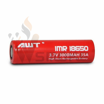 Flat Top Battery Awt (3000mAh/40A) 18650 Battery